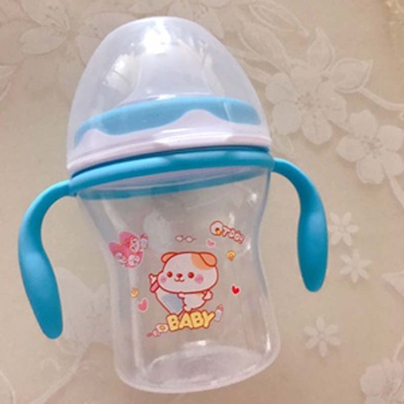 Safely Baby Water Milk Training Bottle Children Leak-proof Drinking Cups Baby Sippy Cup Feeding Drinking Handle Bottles 240ML